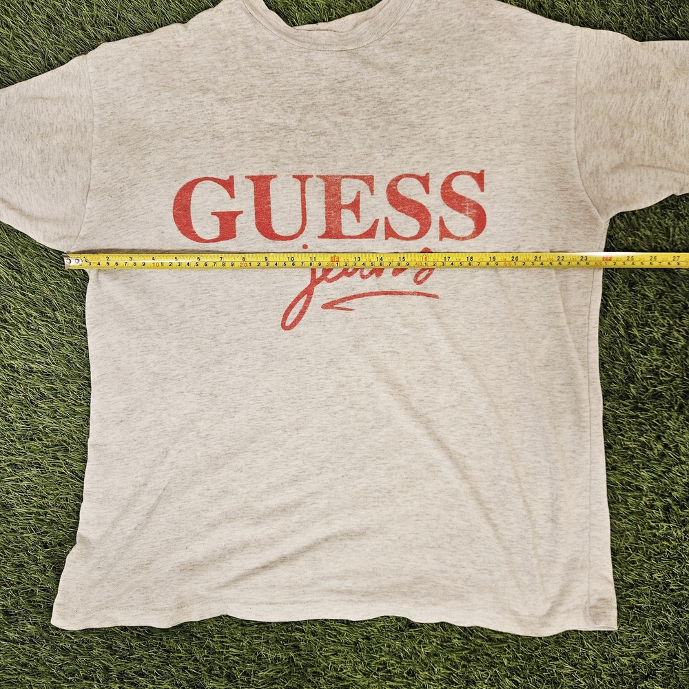 Guess Gray Vintage 90s and Red Short Sleeve Tee Single Stitch - Picture 4 of 10